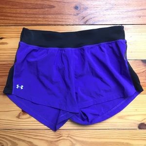 Under Armour Purple Blue Running Shorts, EUC, M